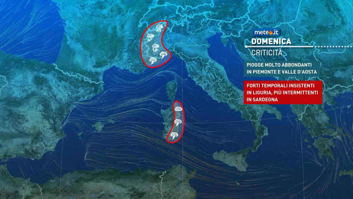 Meteo 27 ottobre: piogge abbondanti e rischio criticità. Ecco dove