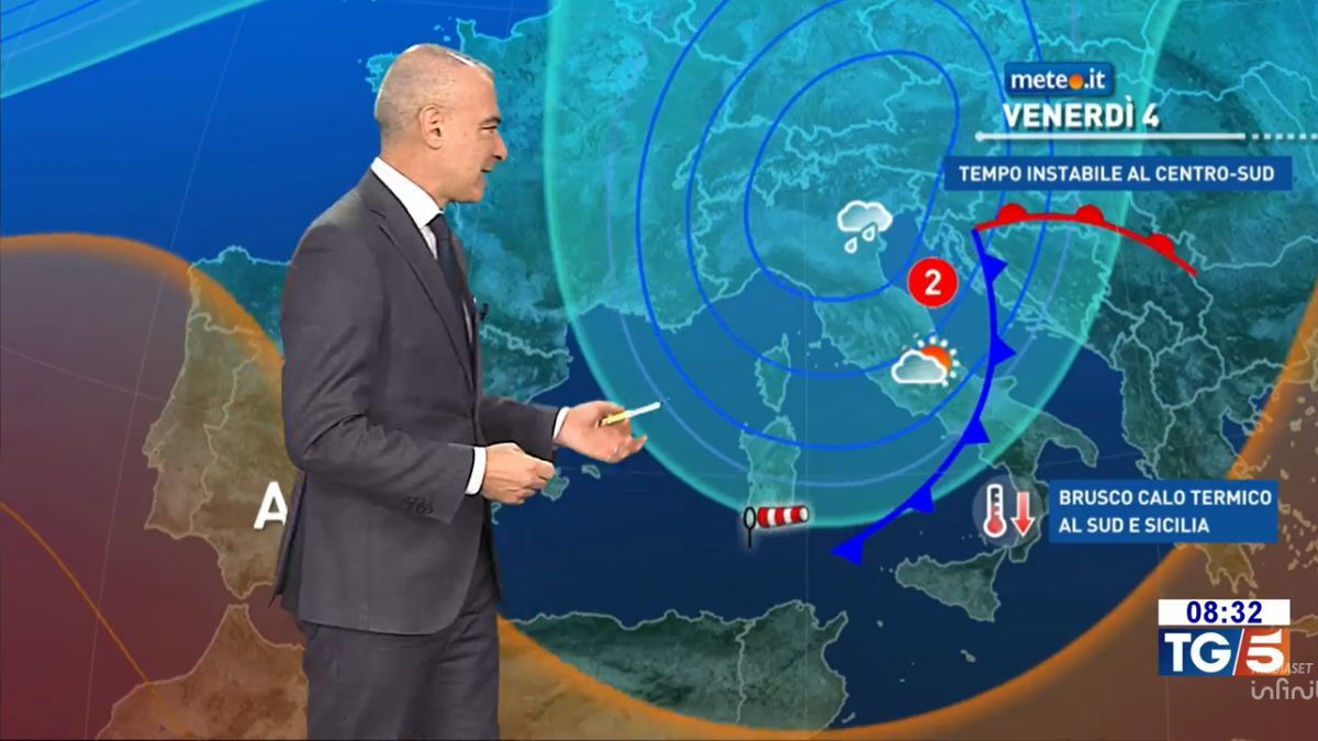 Meteo: intensa fase di maltempo oggi (3 ottobre). Piogge, forti venti e rischio criticità