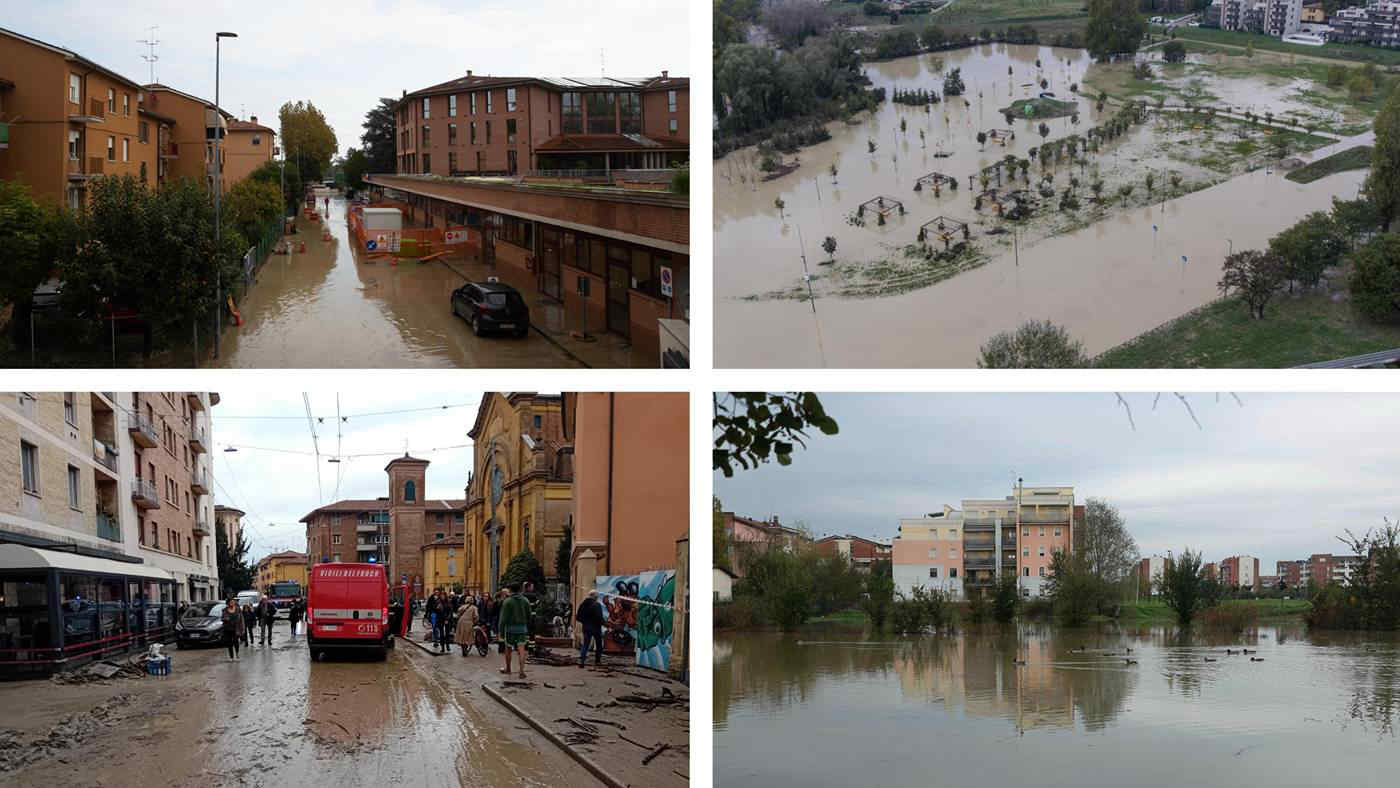 Maltempo in Emilia Romagna e in tutta Italia. Bologna sott'acqua, un morto, 2.500 sfollati, scuole chiuse