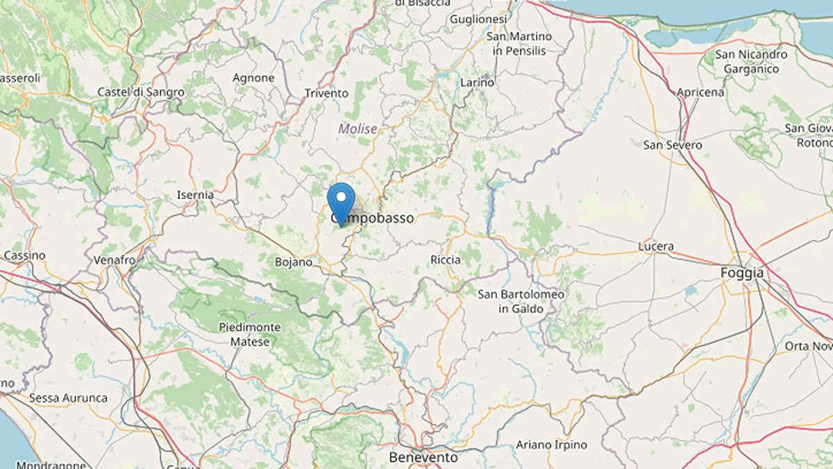 Terremoto a Campobasso in Molise. L'epicentro registrato a Baranello: scossa di magnitudo 3.1