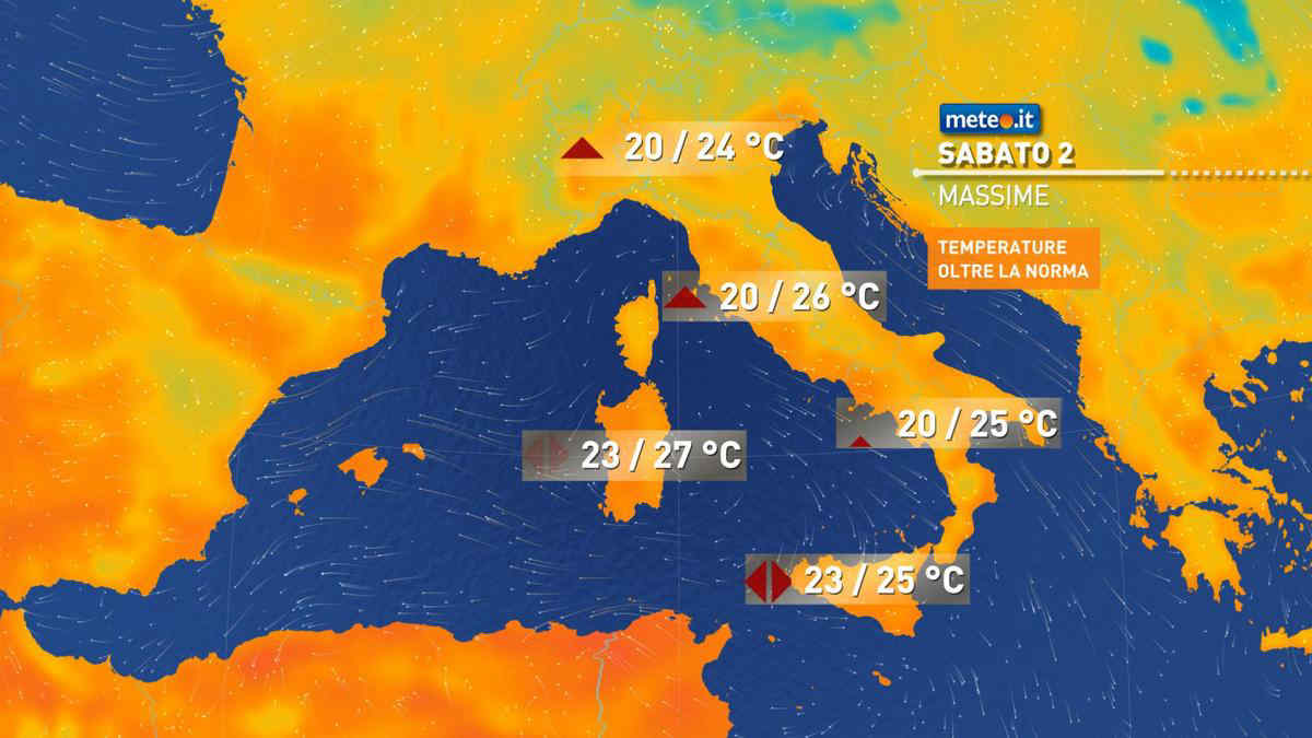 Meteo Weekend: anticiclone di blocco sull'Italia. Clima mite per inizio novembre