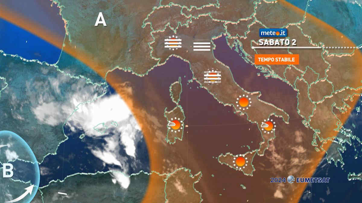 Meteo, Weekend soleggiato e mite. Correnti più fredde da domenica 3