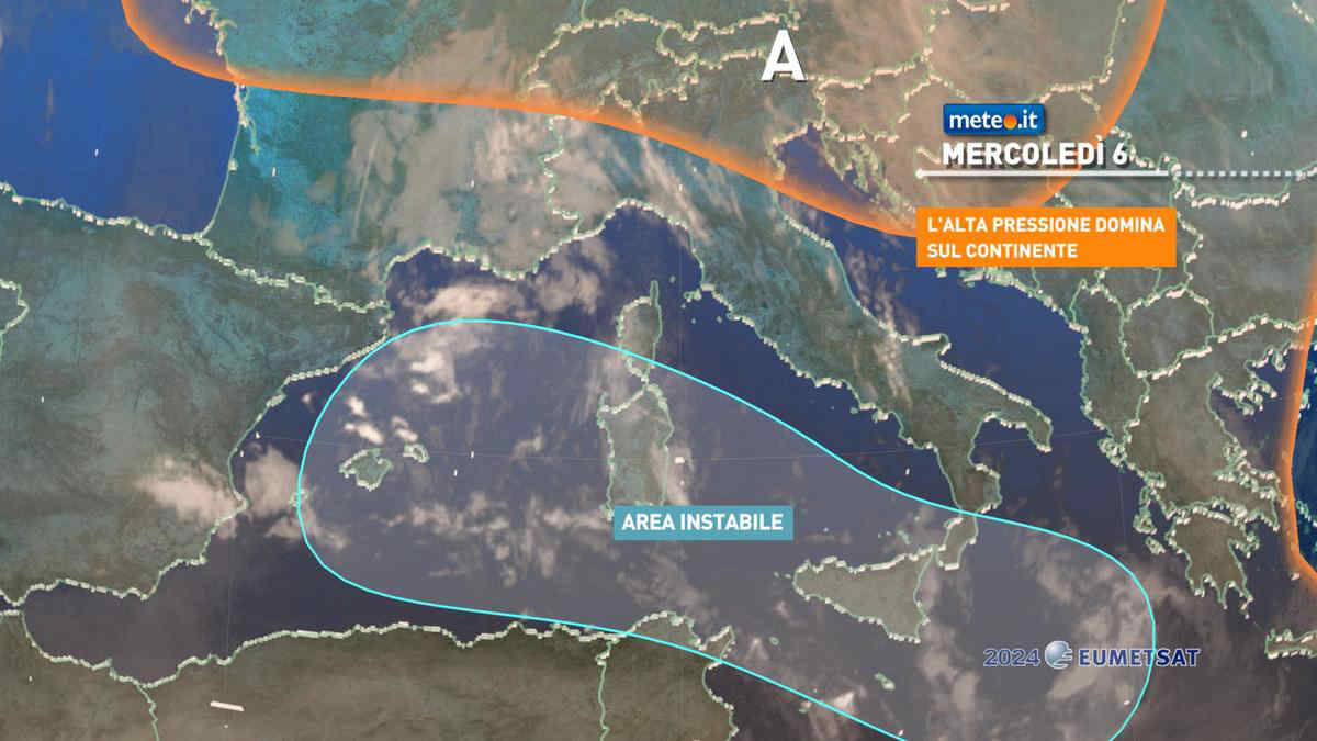 Meteo 6 novembre: alta pressione e temperature oltre la norma. Poche piogge: ecco dove