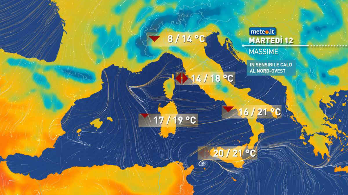 Meteo, 12-13 novembre con calo termico, temporali e neve: le previsioni