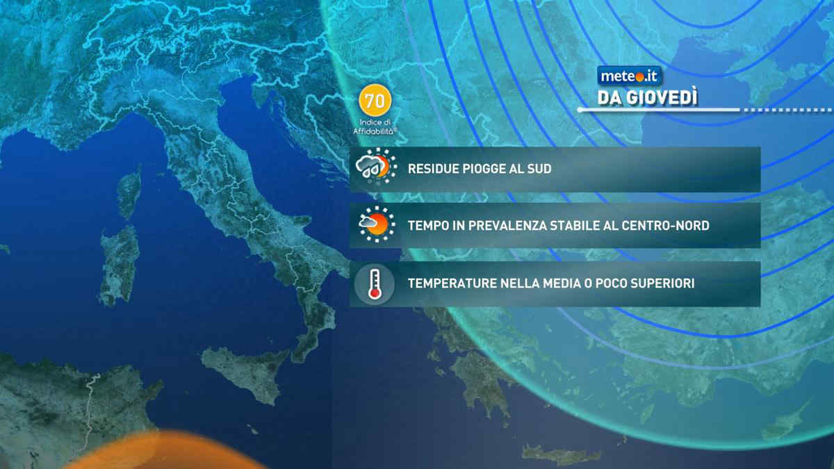 Meteo, 14-15 novembre con tempo più stabile: la tendenza