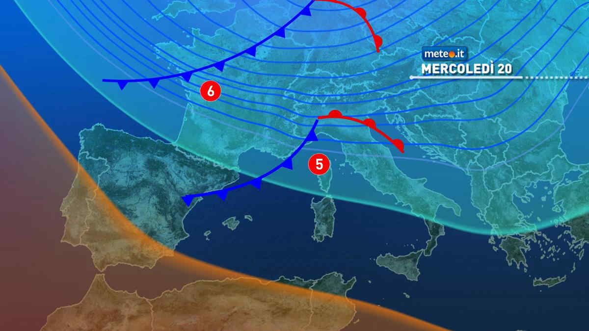 Meteo, aria artica sull'Italia: venti tempestosi, freddo e prima neve a bassa quota