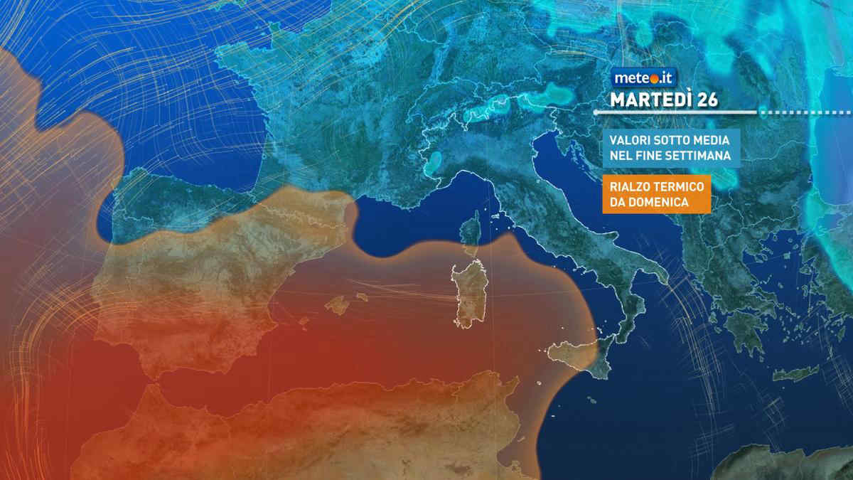 Meteo: prima parte di settimana con clima più mite e poche piogge. La tendenza