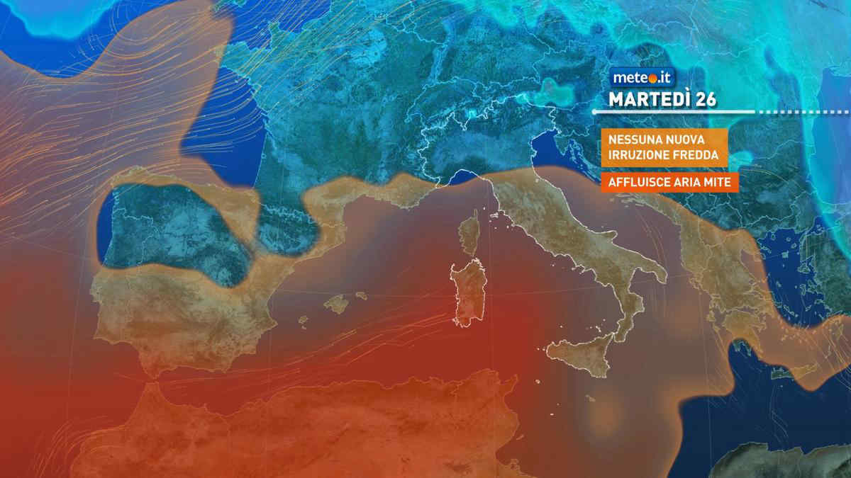 Meteo, stop al freddo: dal 26 novembre aria più mite