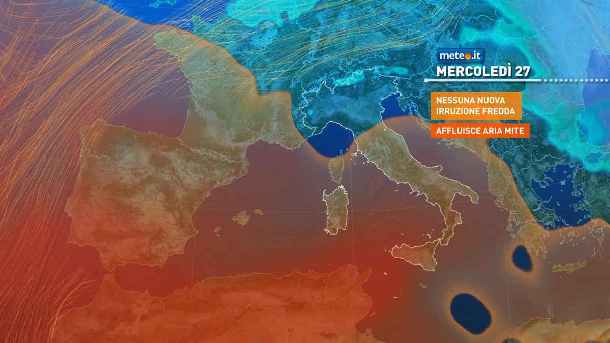 Meteo, in settimana deboli perturbazioni e temporaneo rialzo termico