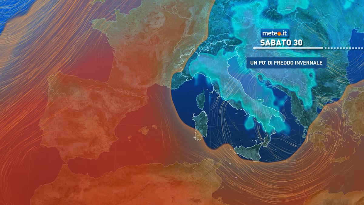 Meteo weekend: freddo invernale e neve in montagna. La tendenza da sabato 30 novembre