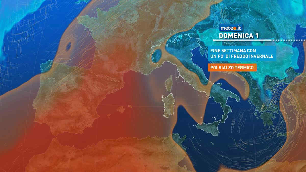 Meteo, domenica 1 dicembre tra ultime gelate e strascichi di maltempo al Sud