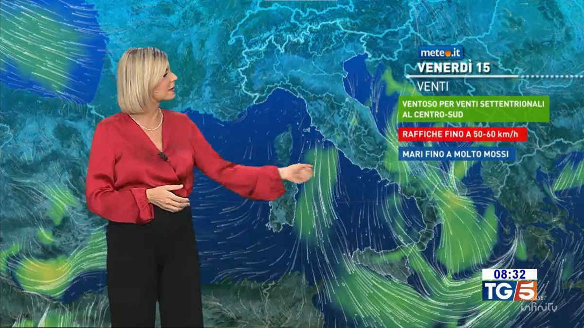 Meteo, veloce fronte freddo sull'Italia: venerdì 15 pioggia e vento al Sud