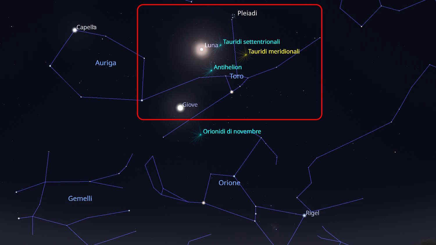 La Luna, le Pleiadi e Giove si incontrano: si inizia oggi, 16 novembre 2024