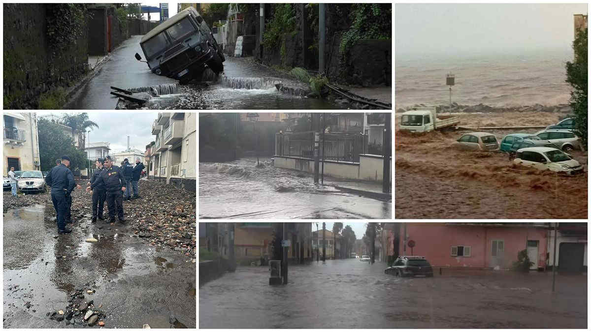 Maltempo in Sicilia, alluvione a Catania: strade come fiumi. Le zone più colpite