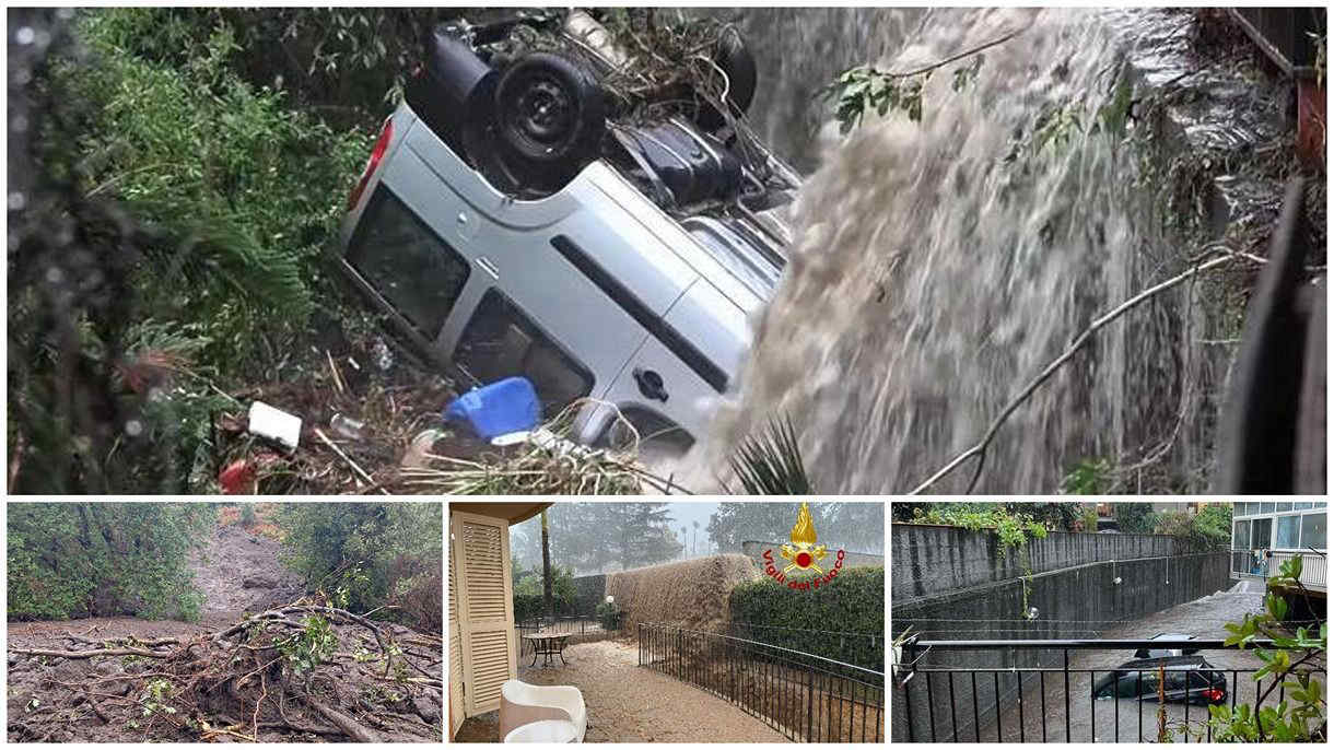 Meteo: maltempo Catania, fiumi esondati e auto trascinate in mare - Video