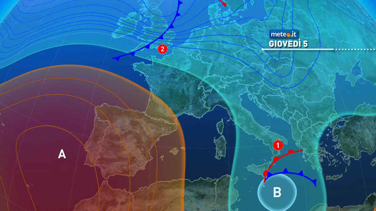 Meteo: domani ancora piogge al Sud, nuova fase di maltempo verso l'Immacolata