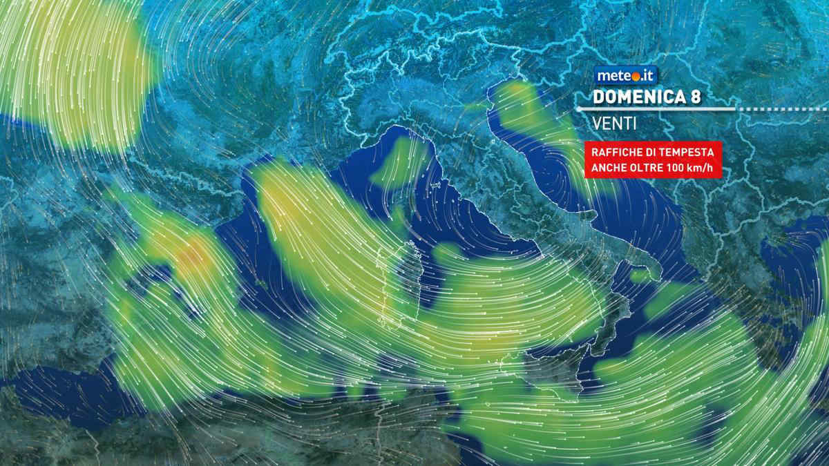 Meteo, maltempo in molte regioni con pioggia, neve e tanto vento. Le previsioni per l'8 dicembre