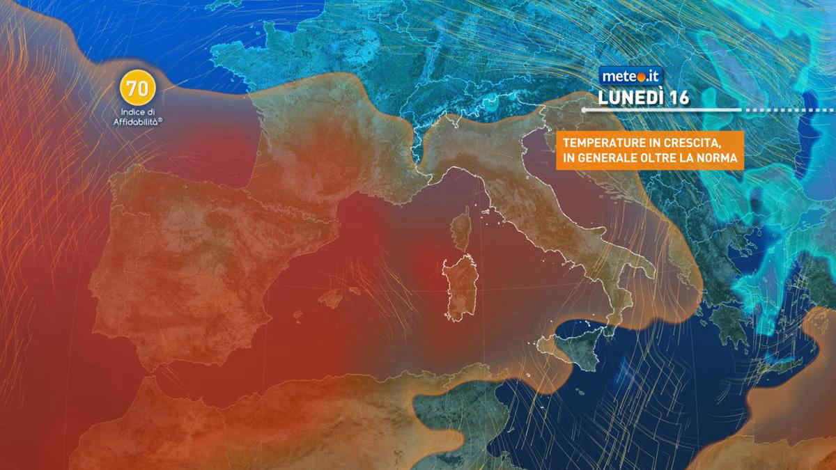 Meteo, dal 16 dicembre alta pressione e aria più mite