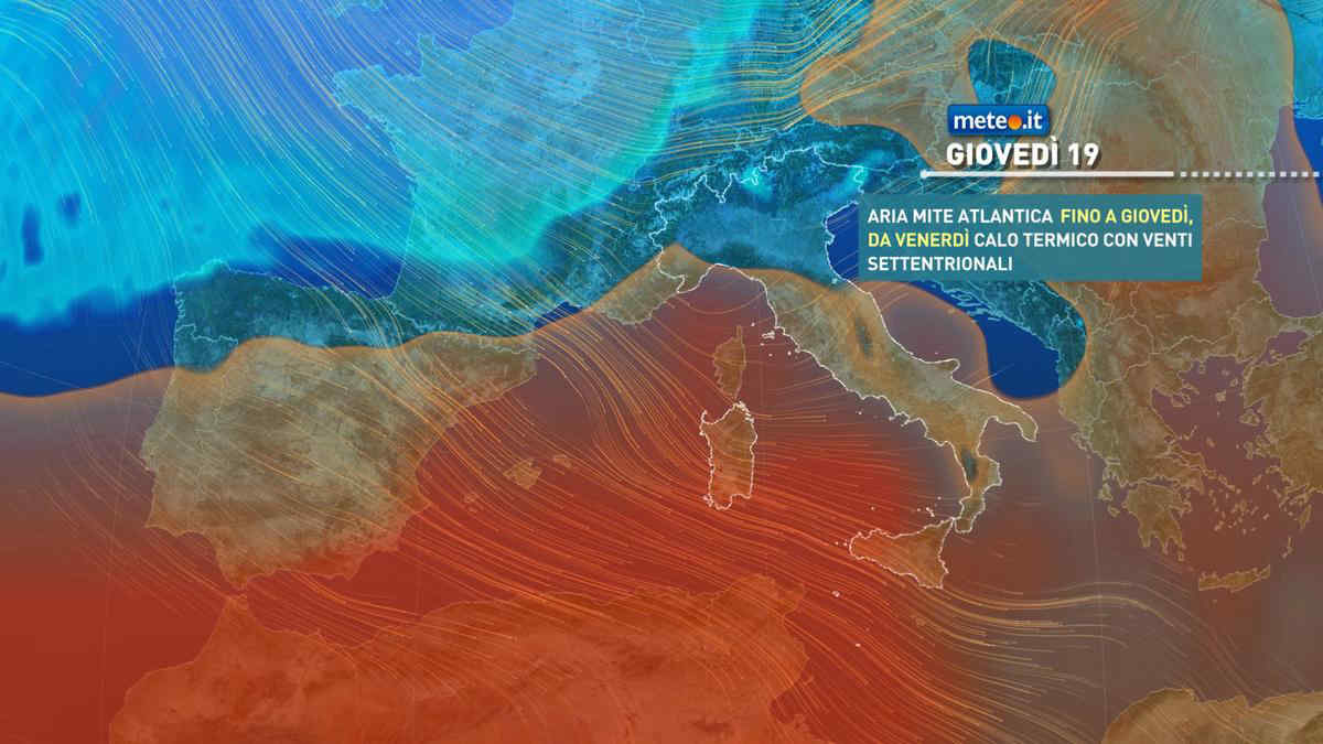 Meteo, nuova perturbazione in vista dal 19 dicembre: la tendenza