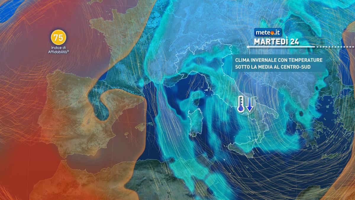 Meteo, Vigilia e Natale con freddo e neve: ecco dove