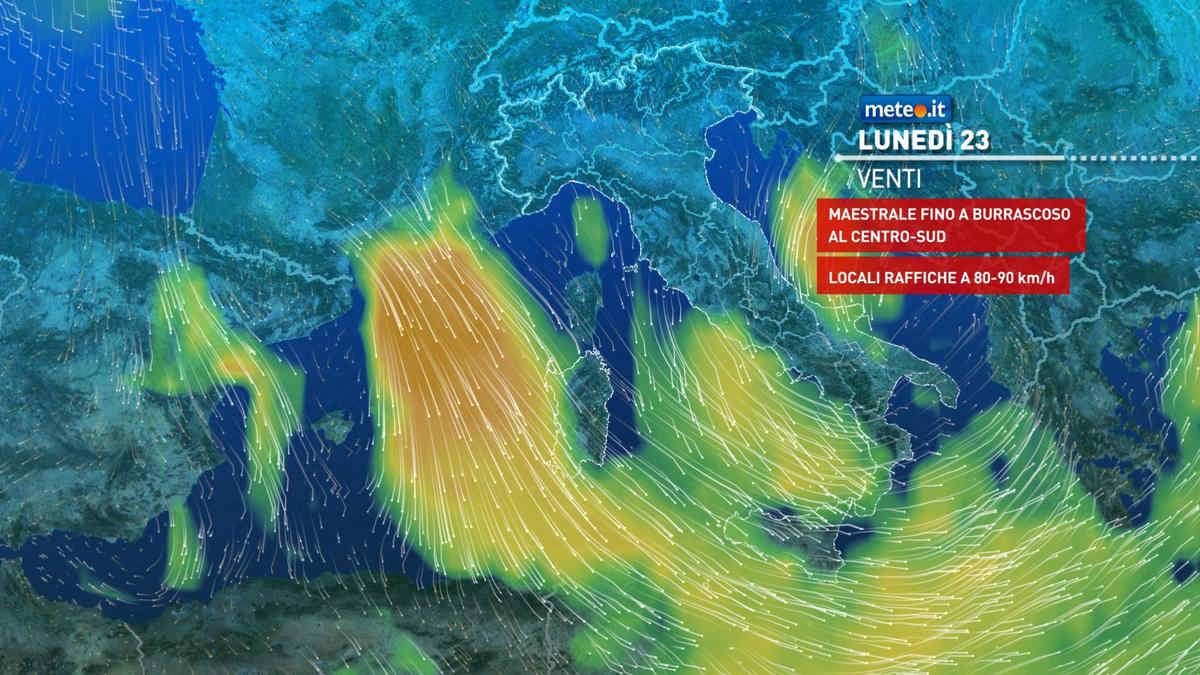 Meteo, feste di Natale con venti forti e neve: le zone a rischio