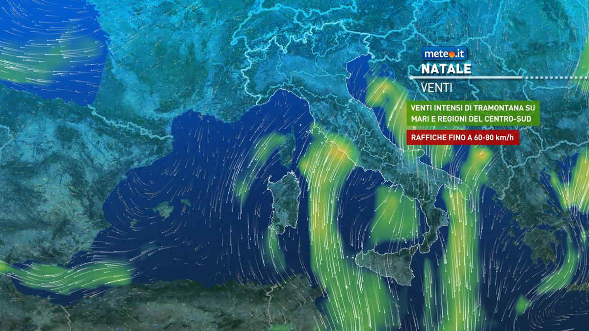 Meteo: ancore piogge, venti e neve a Natale. Quando si placa il maltempo?