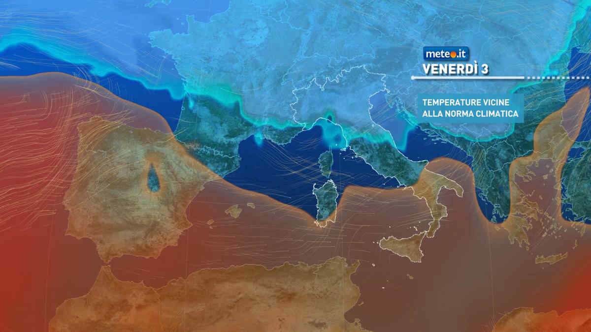 Meteo, prima perturbazione del 2025 dal 3 gennaio: la tendenza