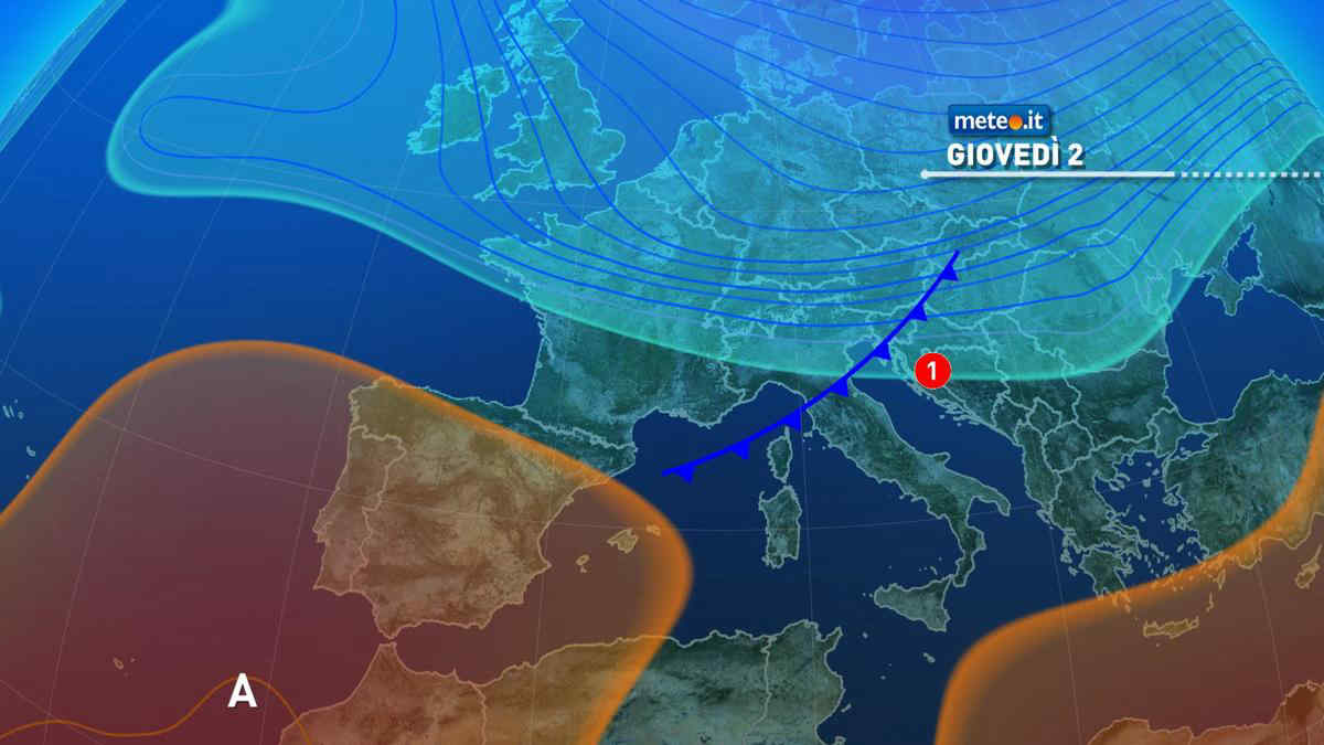 Meteo, prima perturbazione del 2025 dal 2 gennaio: gli effetti