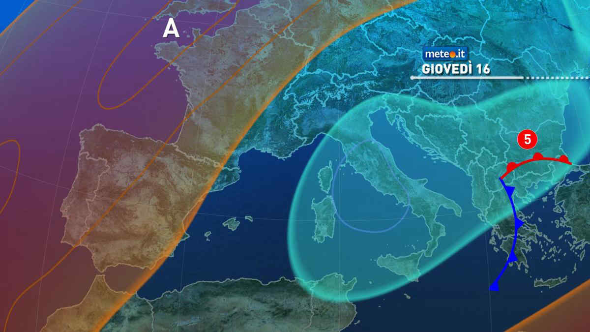 Meteo, nuovo maltempo in vista: vento forte e rischio nubifragi. Le previsioni da giovedì 16