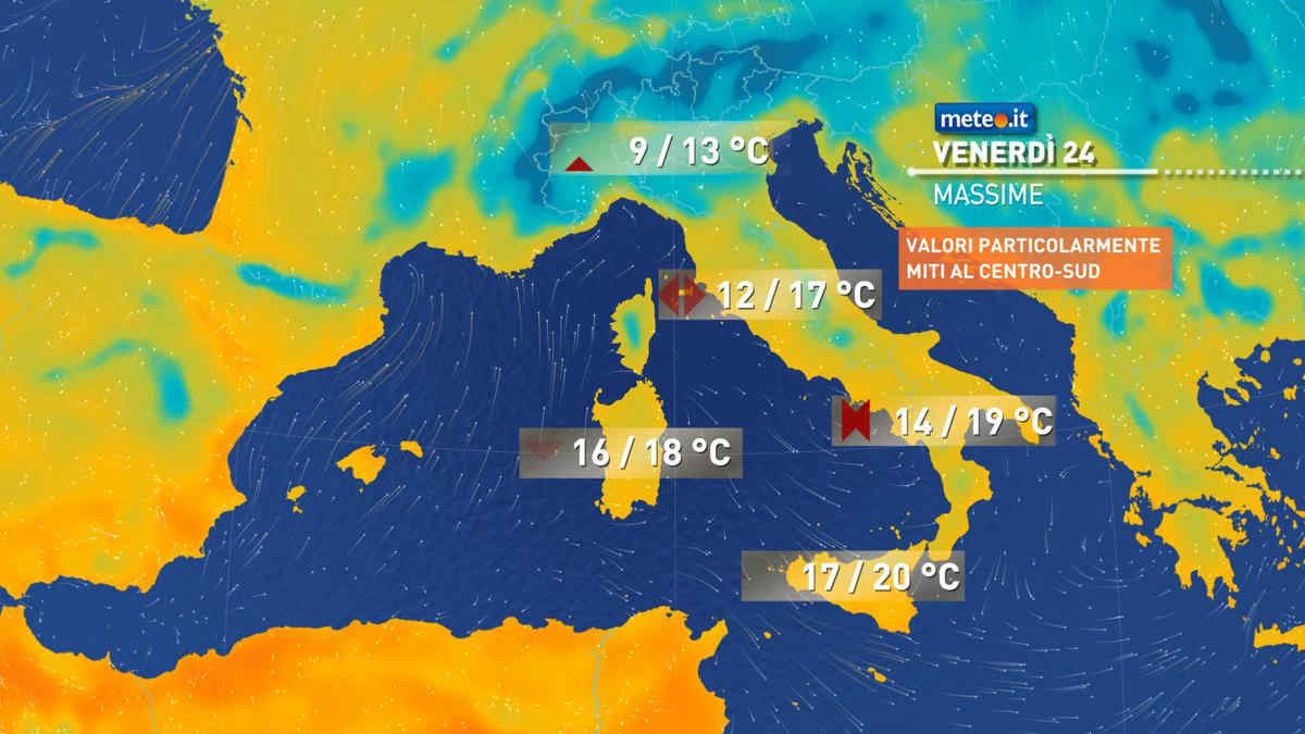 Meteo 24 gennaio: breve tregua dalle piogge, ma occhio alle nebbie! Clima mite al Centro-Sud