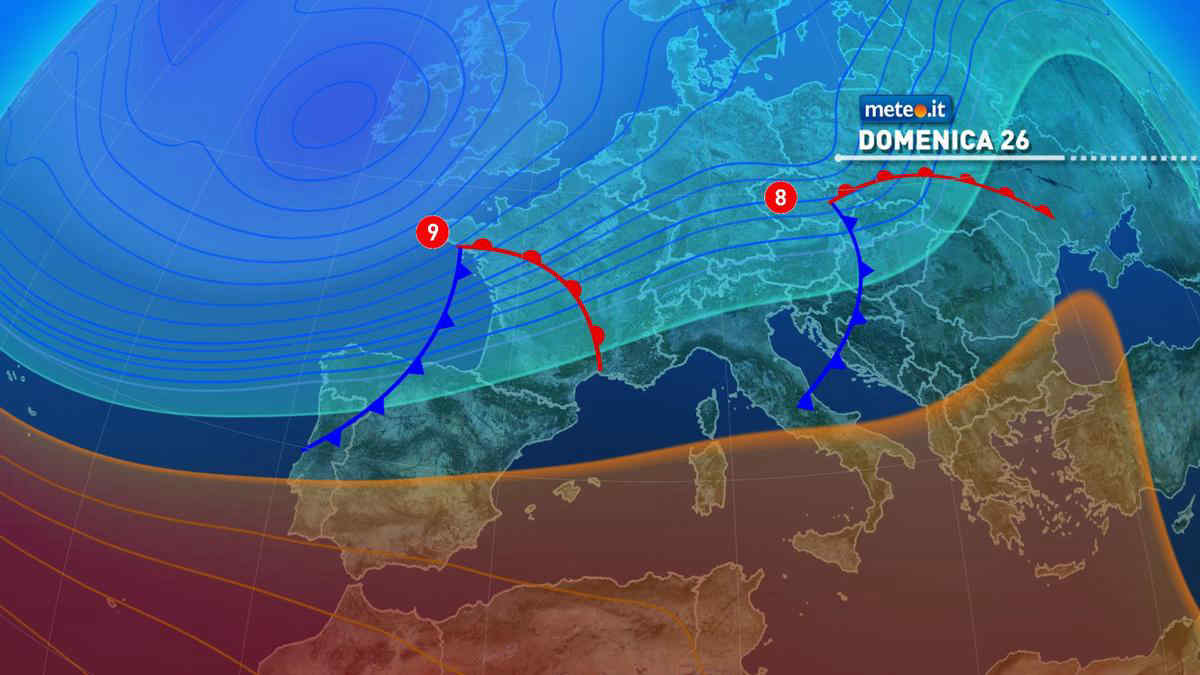 Meteo, domenica 26 maltempo per molte regioni: piogge diffuse soprattutto al mattino