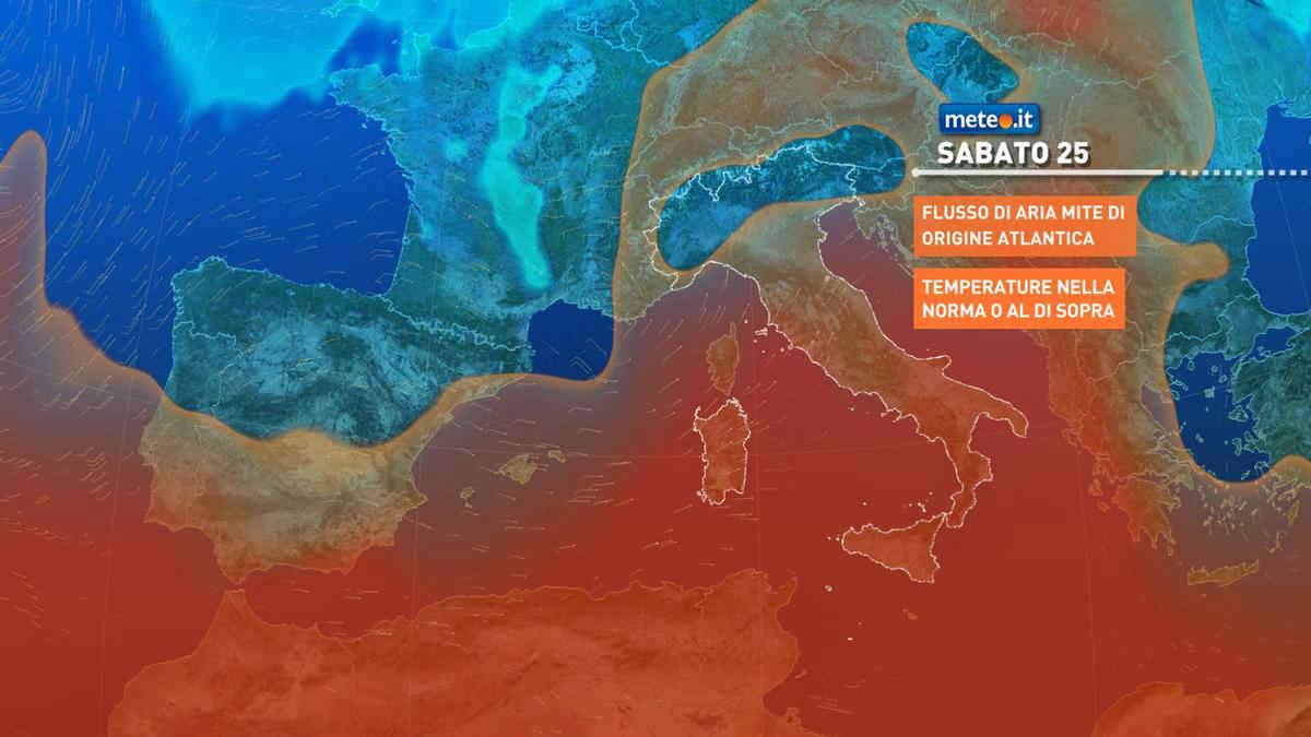 Meteo 25 gennaio: alta pressione al Centro-Sud, nuova perturbazione al Nord. Le previsioni