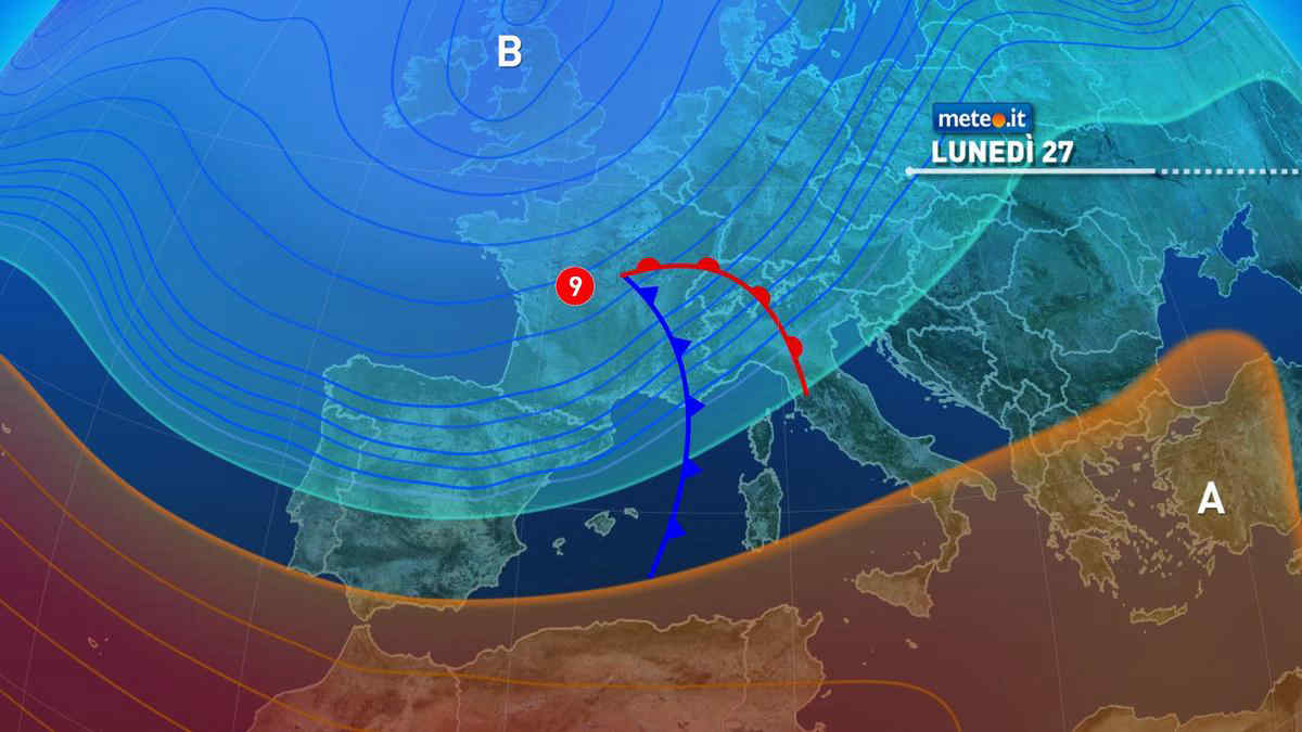 Meteo, domani settimana al via con un'intensa perturbazione: le zone a rischio maltempo