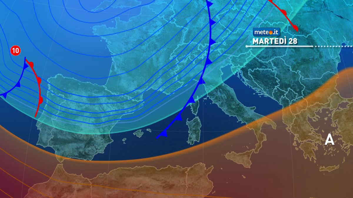 Meteo, 28 gennaio con piogge, rovesci e forti venti: le previsioni