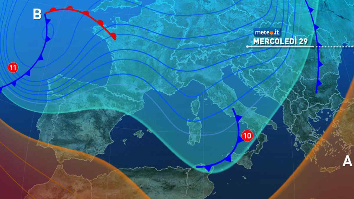 Meteo, 29 gennaio: migliora al Centro-nord ma peggiora al Sud. Le previsioni