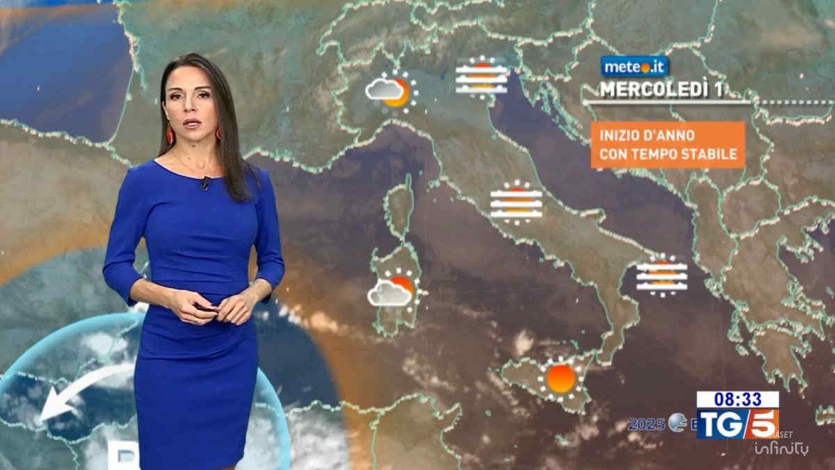 Meteo, Capodanno stabile poi perturbazione con pioggia, neve e calo termico