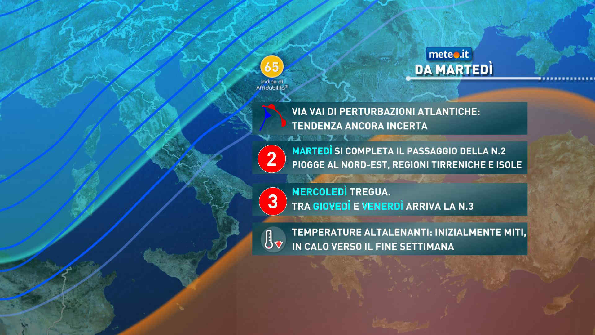 Tendenza meteo, la settimana dell'Epifania sarà movimentata