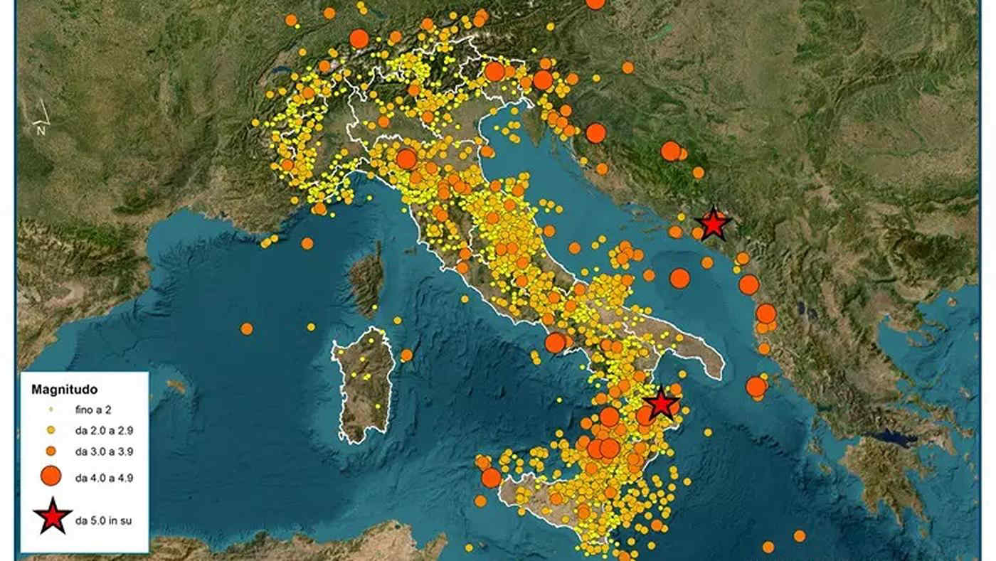 Due terremoti ogni ora: la mappa delle 16.826 scosse nel 2024 in Italia