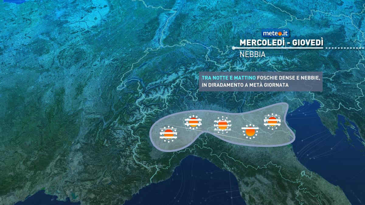 Meteo 5 febbraio: tempo perlopiù stabile e nebbie al Nord. Poi due perturbazioni in vista