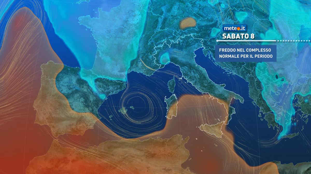 Meteo, weekend di maltempo invernale: pioggia, neve e vento freddo. La tendenza