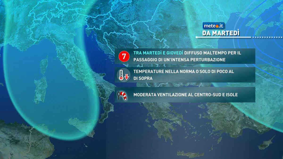 Meteo, intensa perturbazione tra il 25 e il 27 febbraio: la tendenza