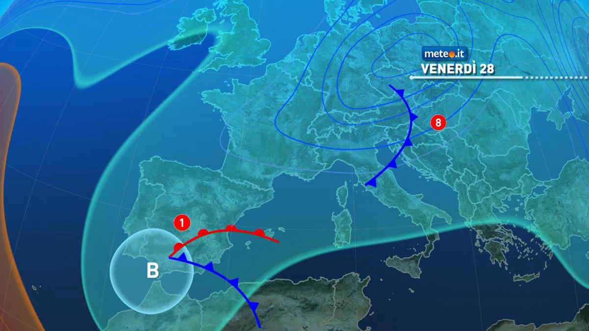 Meteo, 28 febbraio: nubi in aumento poi nuova perturbazione