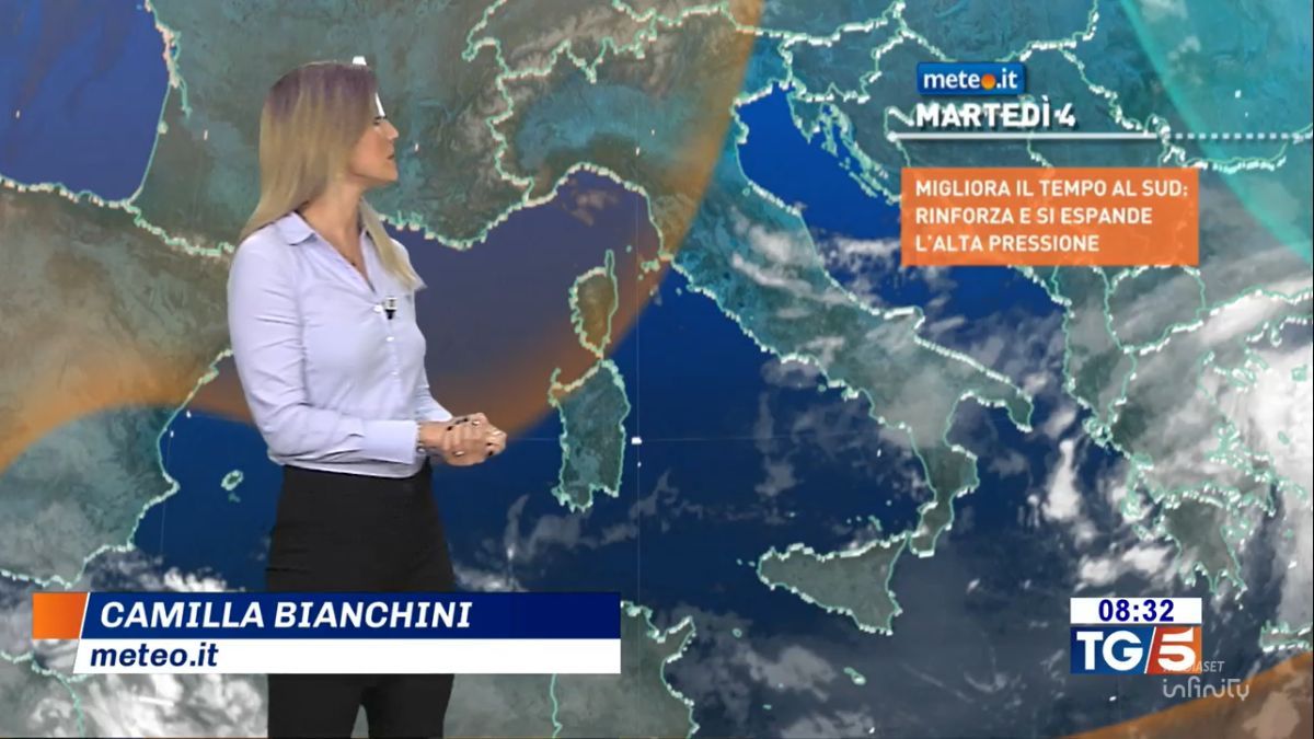 Meteo: oggi (4 febbraio) migliora al Sud. Alta pressione fino a giovedì 6, poi tornano freddo e neve