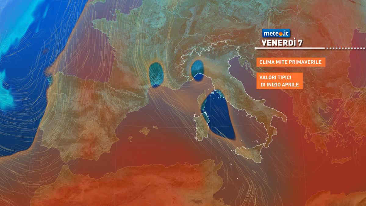 Meteo: nella seconda parte di settimana clima mite ma tempo variabile. La tendenza