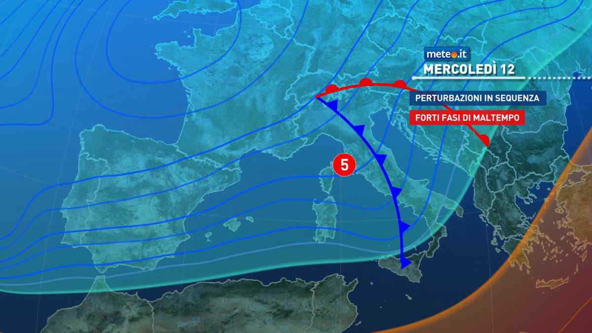 Meteo, ancora maltempo: ecco dove arriva la pioggia da mercoledì 12 marzo