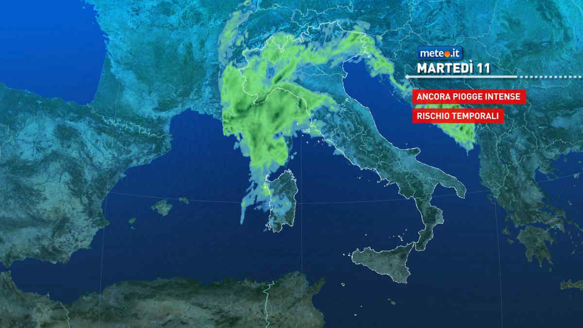 Meteo, 11 marzo con molte piogge e rischio di fenomeni intensi. Le previsioni