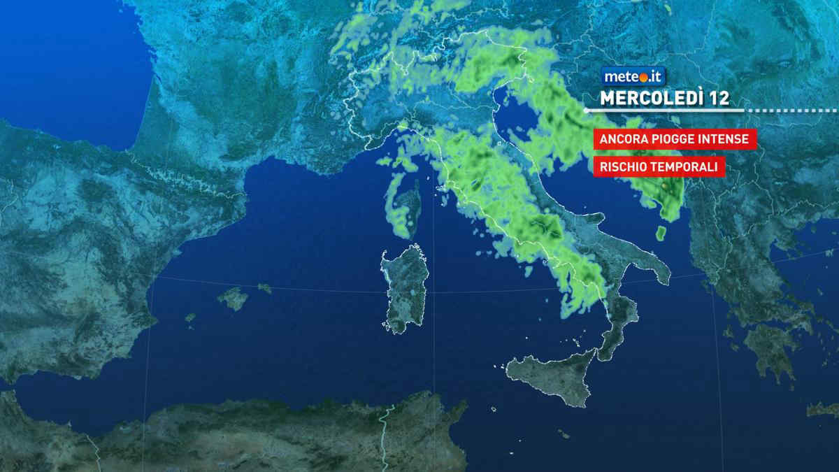 Meteo, 12 marzo con molte piogge: le zone a rischio maltempo