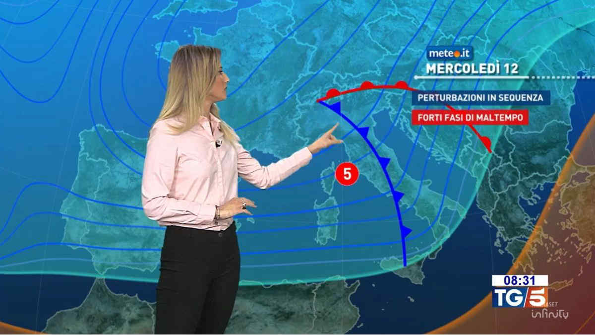 Meteo, ancora maltempo sull'Italia: rischio di forti piogge tra l'11 e il 12 marzo