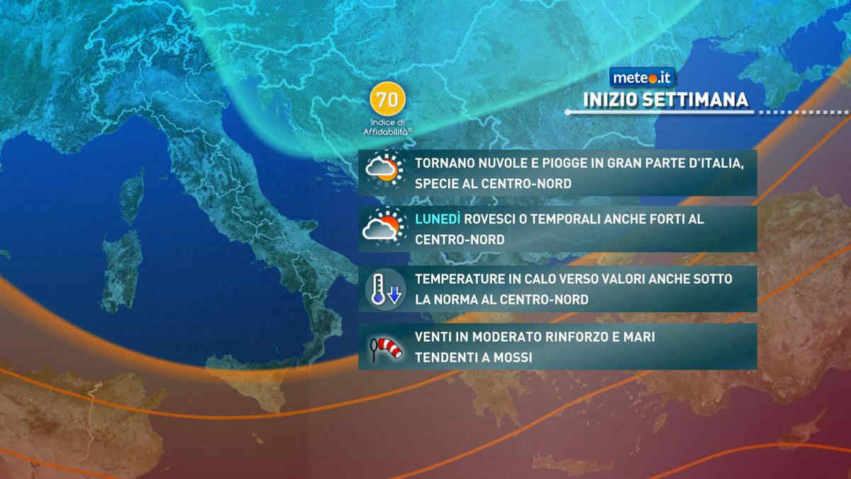 Meteo, rischio di forte maltempo dal 5 maggio: la tendenza