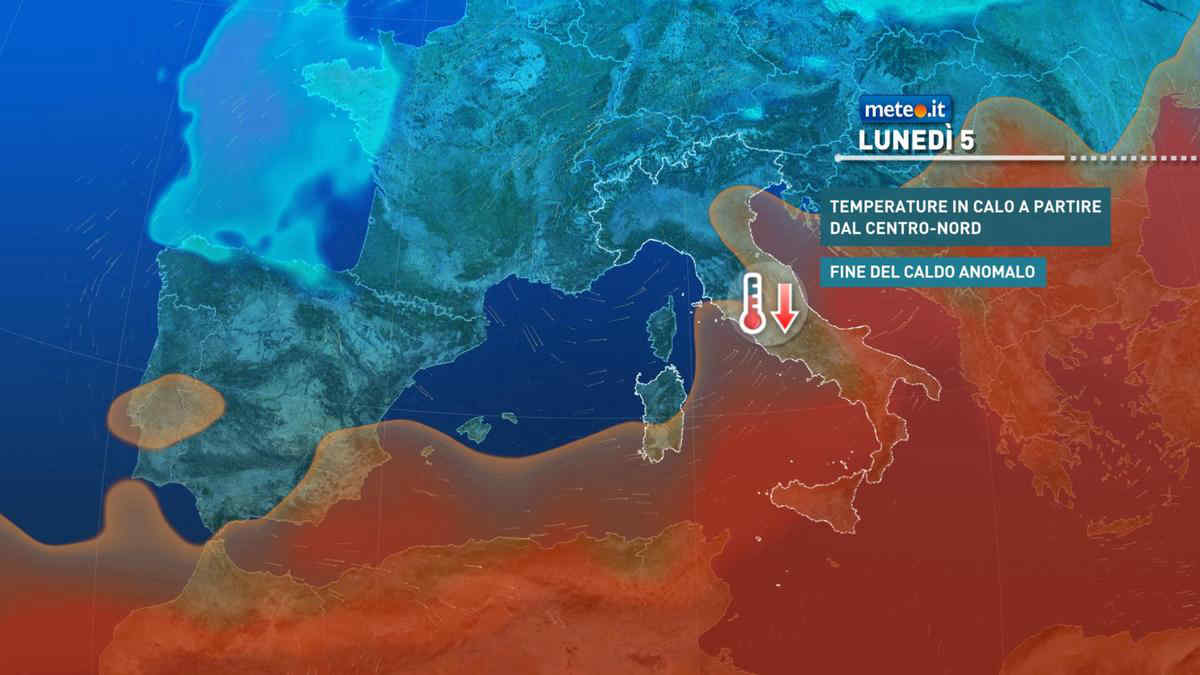 Meteo, dal 5 maggio fase di maltempo con calo termico